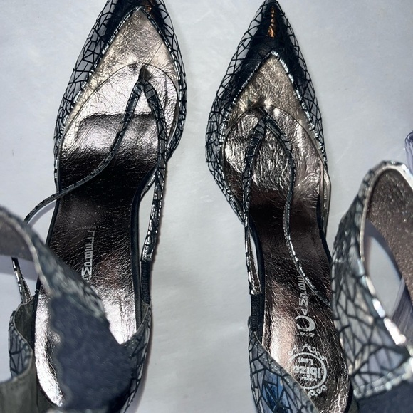 Jeffrey Campbell handmade silver ankle wrap pointy toe high heel shoes size 9.5 - Picture 8 of 17